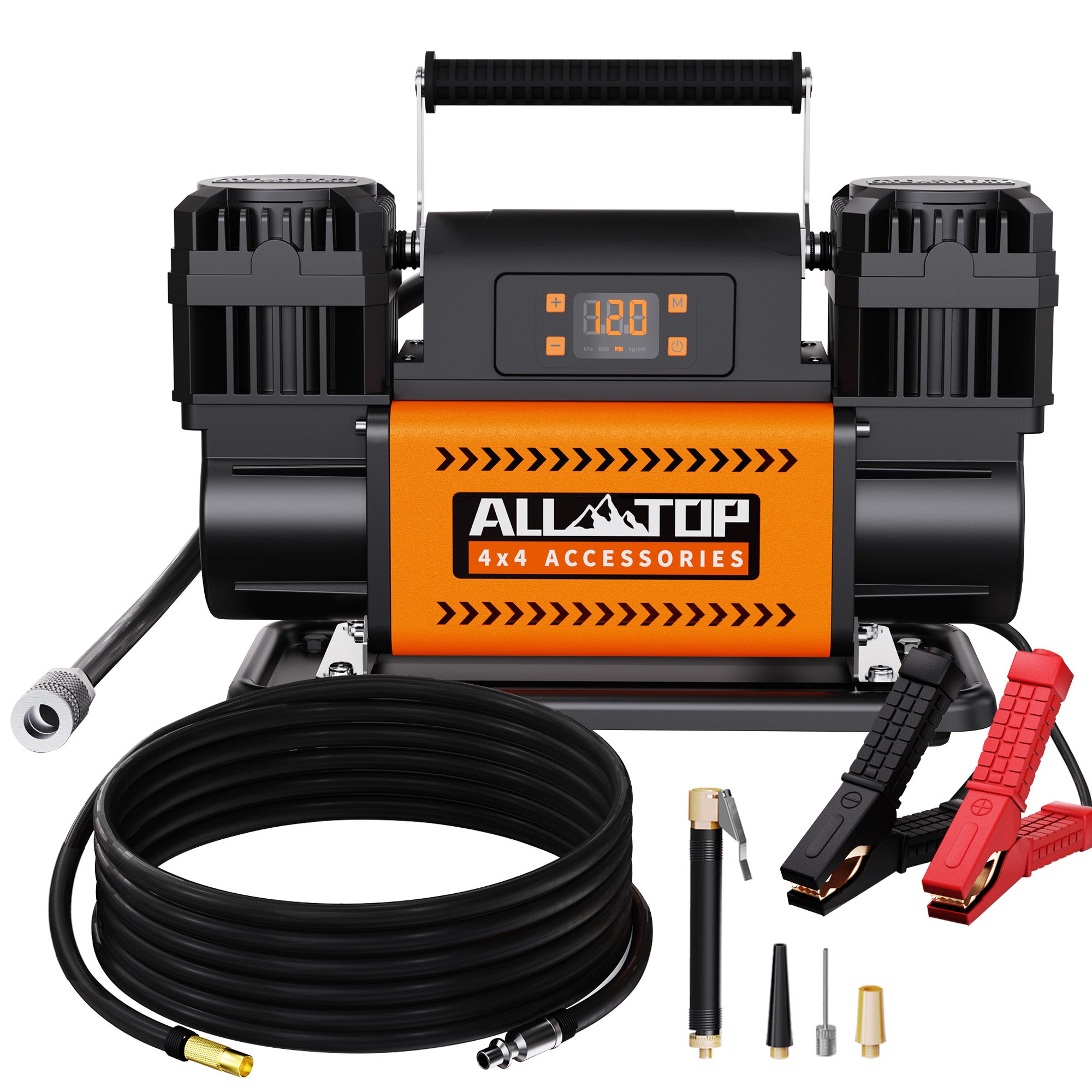 AIR COMPRESSOR KIT DUAL CYLINDER W/LCD CONTROL PANEL -150PSI - 12.35 FT³/MIN - 12V DC