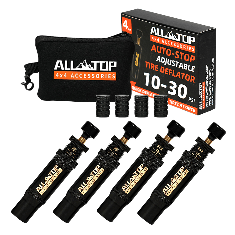 ADJUSTABLE AUTO-STOP AIR-DOWN DEFLATOR, 10-30 PSI, 4PCS