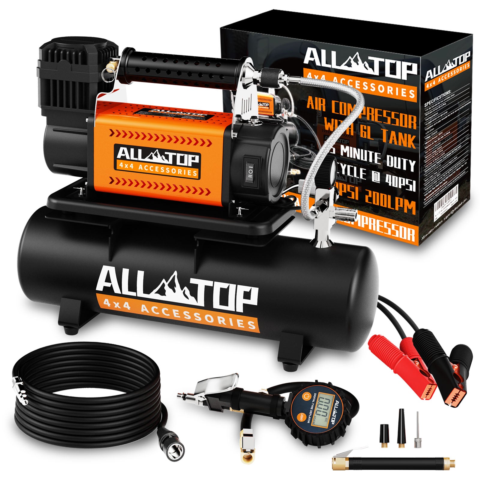 AIR COMPRESSOR KIT W/ 6L TANK -150PSI - 7.06FT³/MIN - 12V DC