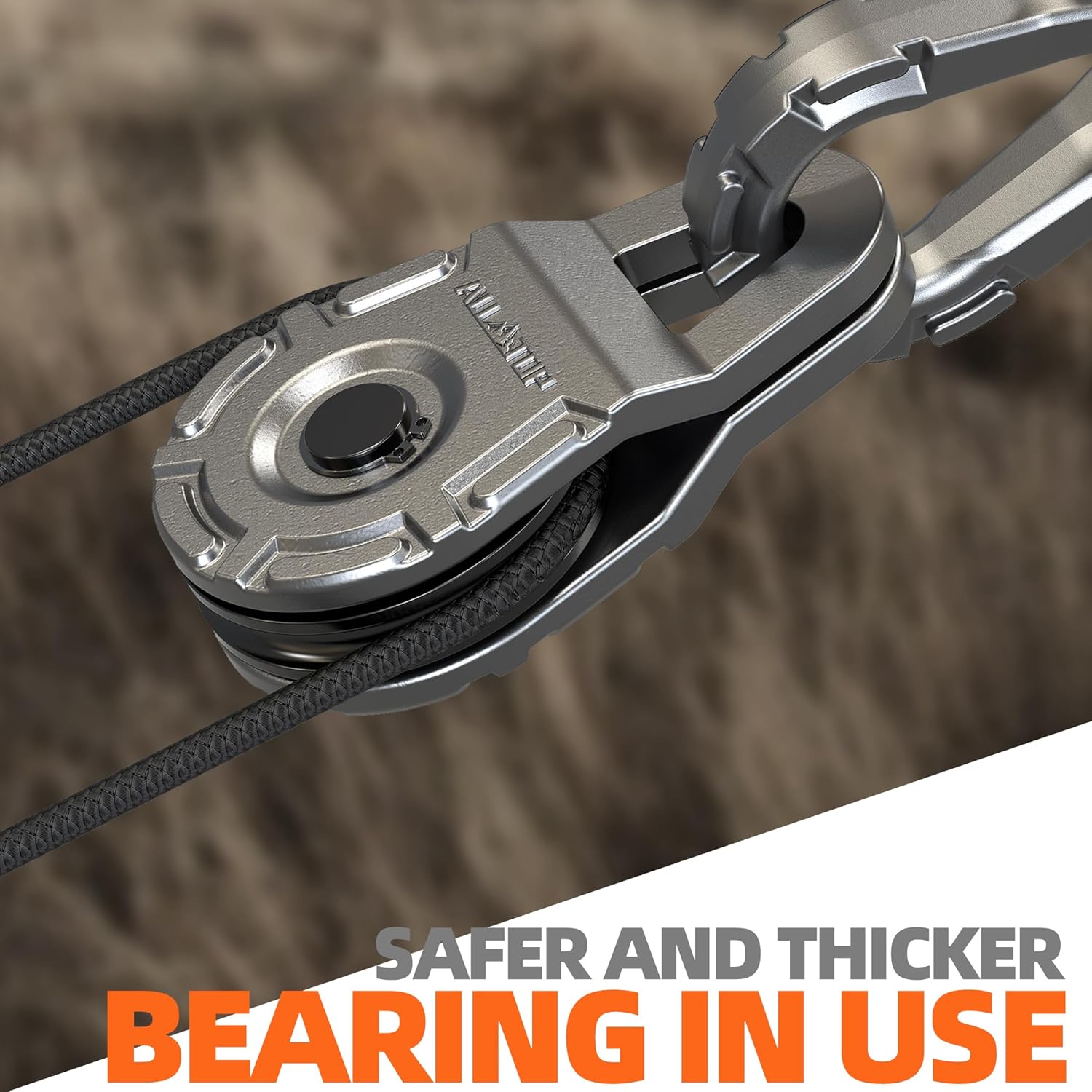 ALL-TOP Forged Snatch Block (18 Ton Work Load) Extreme Recovery Winch Pulley System for Synthetic Rope or Steel Cable, Forged E-Coated