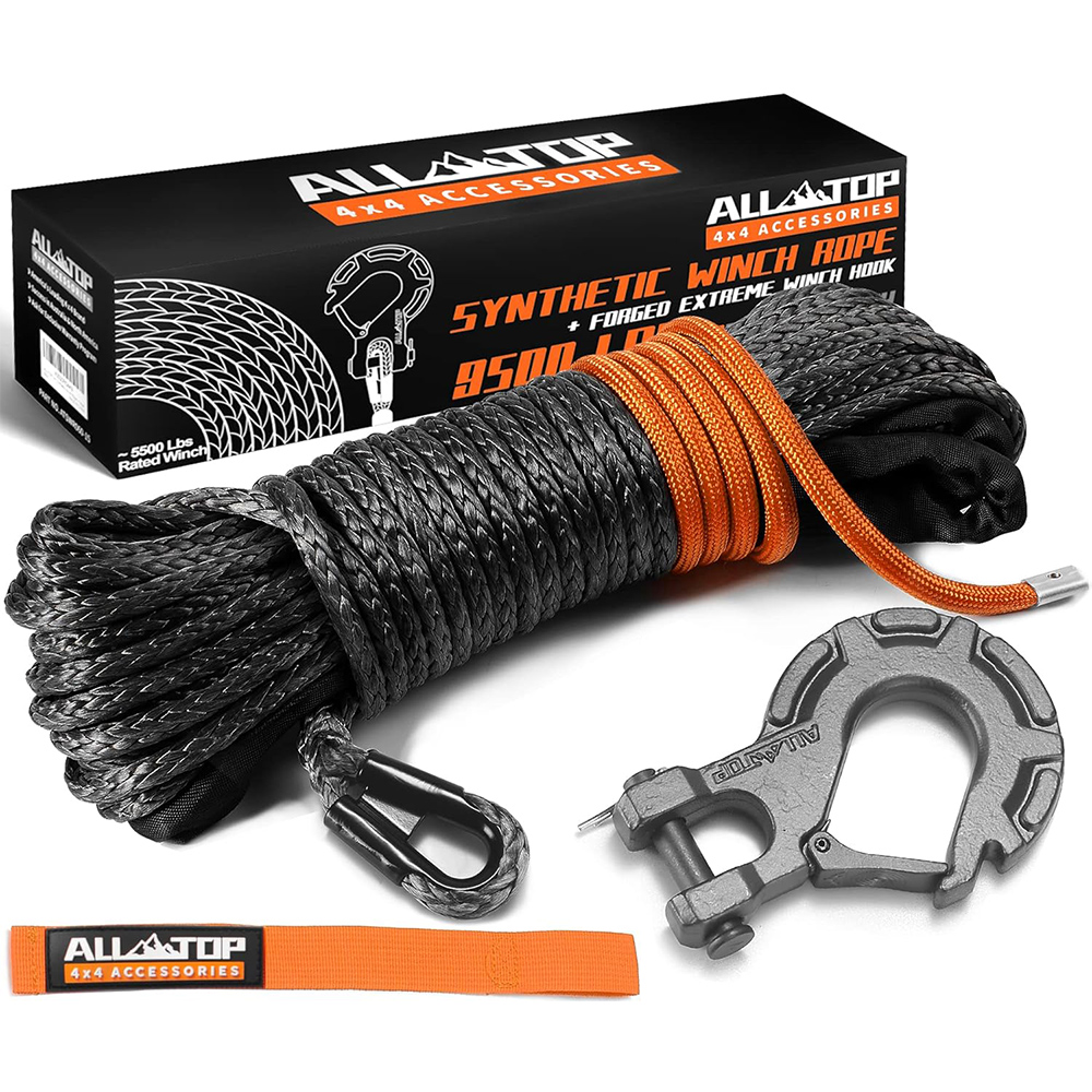 ALL-TOP Synthetic Winch Rope Cable Kit: 1/4