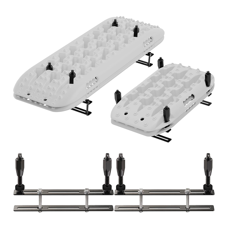 ALL-TOP Recovery Board Mount Kit, Universal Bracket for Traction Tracks, Adjustable DIY Lockable Pin Set for Roof Rack, Crossbar & Cargo Basket